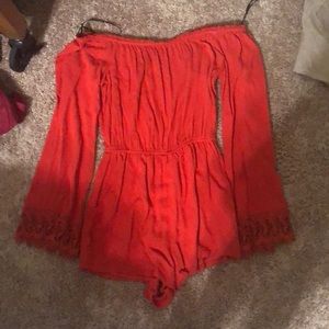 Red, classy romper